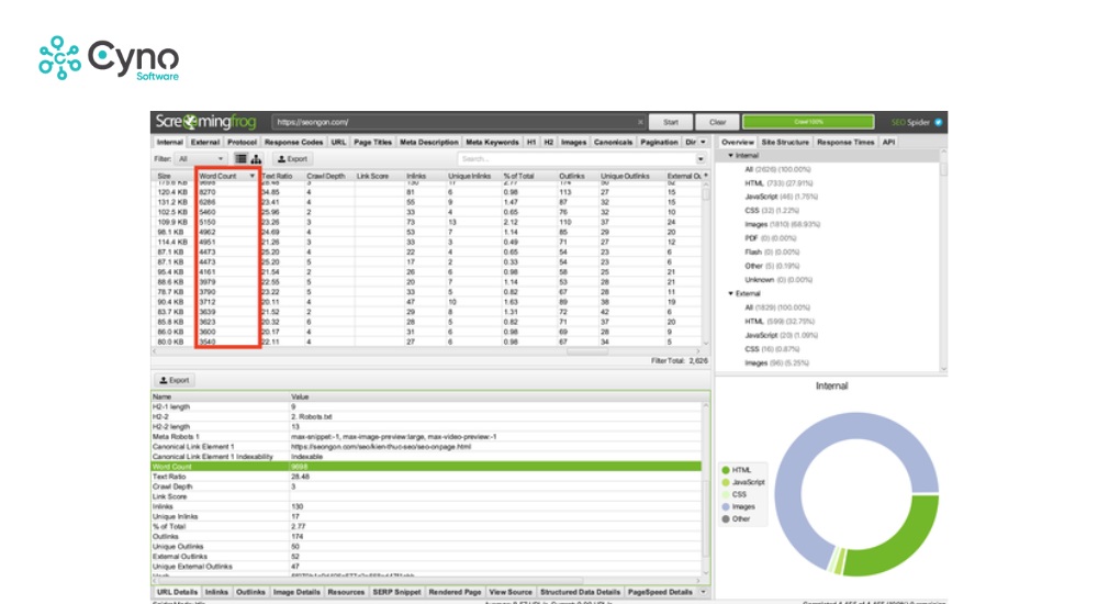Quay trở về tab "Internal" để kiểm tra