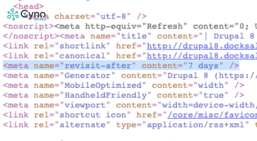 Đặt thẻ Meta Revisit After với giá trị 7 ngày